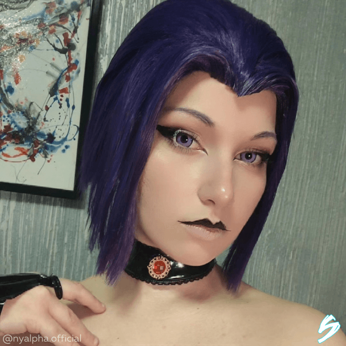 lenti cosplay crazy lens sacadranca fancy violet - viso