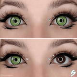 lenti cosplay crazy lens sacadranca focal lime green - collage