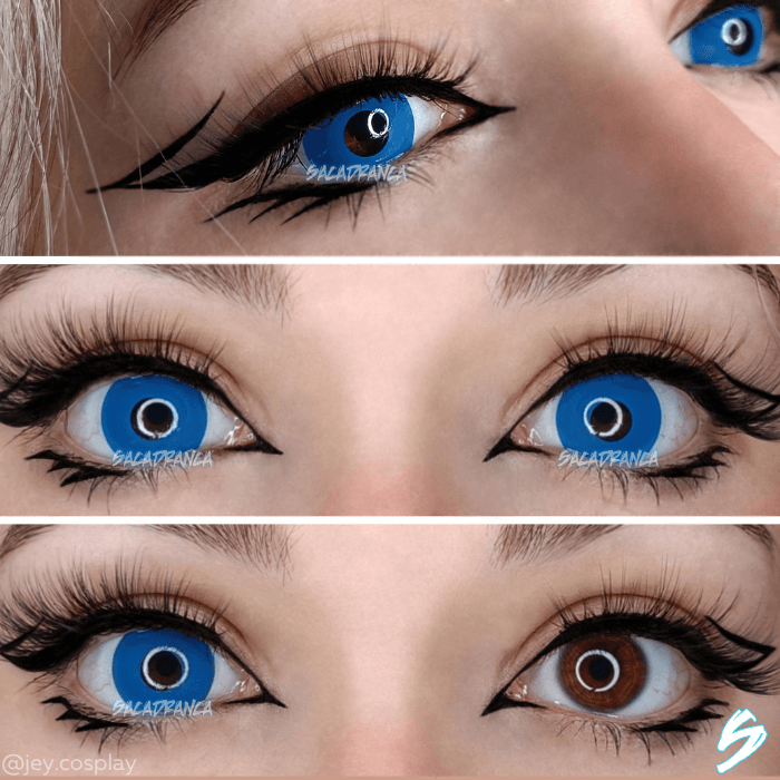 lenti cosplay crazy lens sacadranca urban layer glow uv blue - collage2