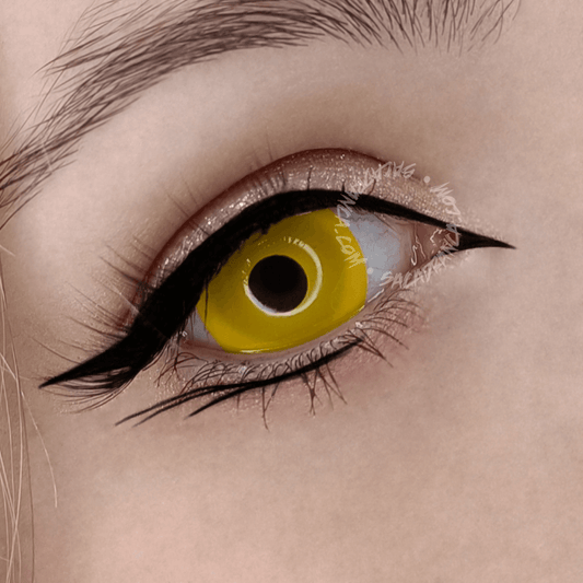 lenti cosplay crazy lens urban layer sacadranca glow uv yellow 17mm - copertina