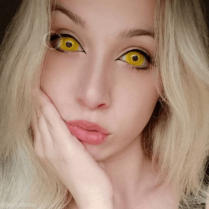 lenti cosplay crazy lens urban layer sacadranca glow uv yellow 17mm - viso