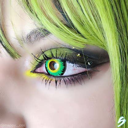 lenti cosplay crazy lens sacadranca green werewolf - occhio
