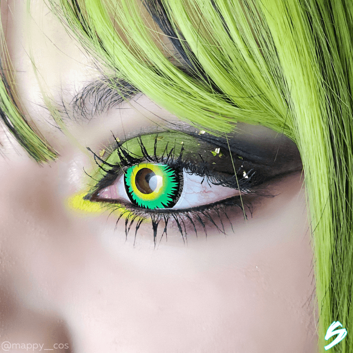 lenti cosplay crazy lens sacadranca green werewolf - occhio