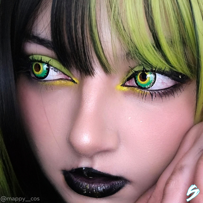 lenti cosplay crazy lens sacadranca green werewolf - viso