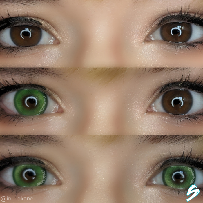 lenti cosplay crazy lens sacadranca jubilee green - collage