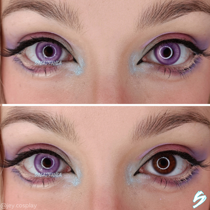 lenti cosplay crazy lens sacadranca jubilee violet - collage