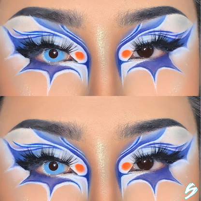 lenti cosplay crazy lens sacadranca light blue eye - collage
