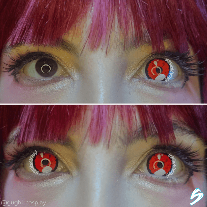 lenti cosplay crazy lens sacadrana marin red - collage