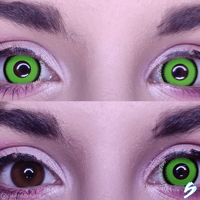 lenti cosplay crazy lens sacadranca mystic green - collage