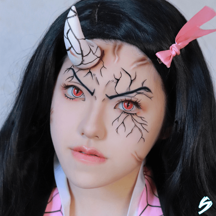 lenti cosplay crazy lens sacadranca nezuko demon - viso