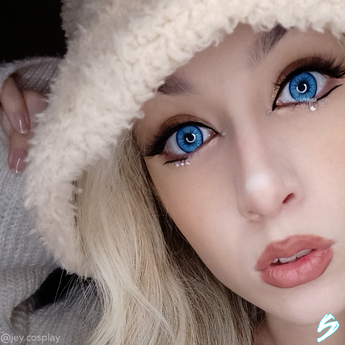 lenti cosplay crazy lens sacadranca omega blue - viso