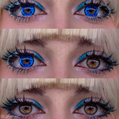 lenti cosplay crazy lens sacadranca urban layer petal blue - collage