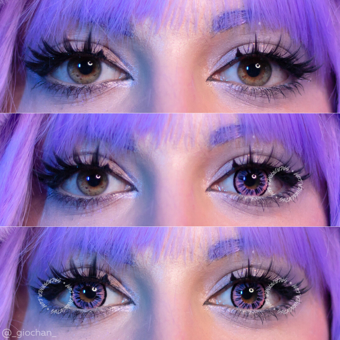 lenti cosplay crazy lens sacadranca urban layer petal violet - collage