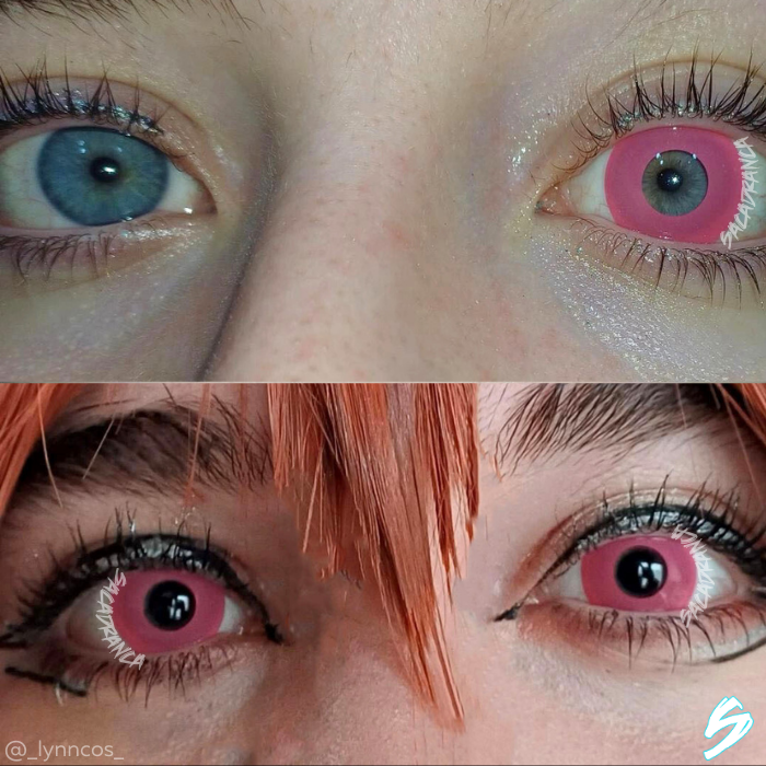 lenti cosplay crazy lens sacadranca pink eye - collage