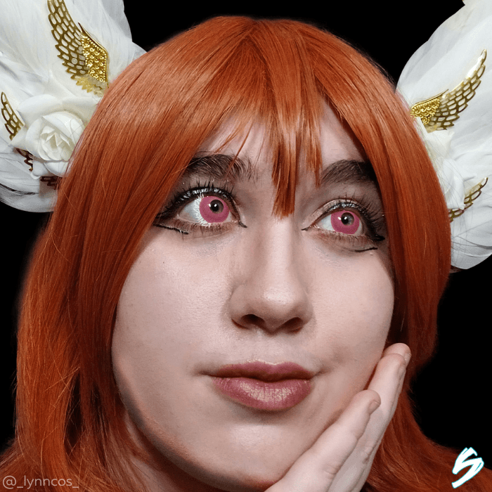 lenti cosplay crazy lens sacadranca pink eye - viso