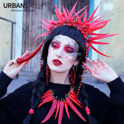 lenti cosplay crazy lens sacadranca urban layer red devil 17mm - portrait