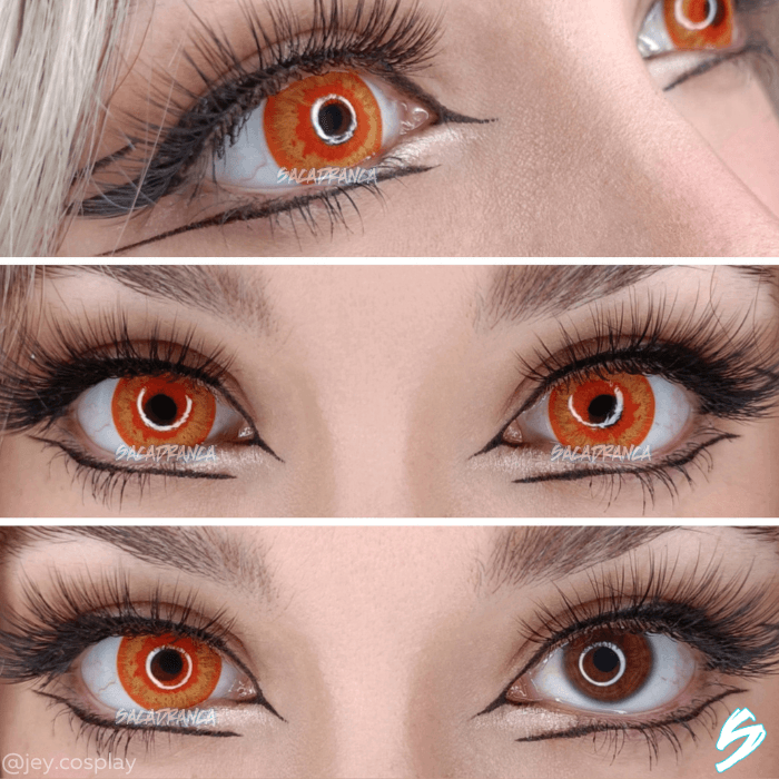 lenti cosplay crazy lens sacadranca sapphire orange - collage 2