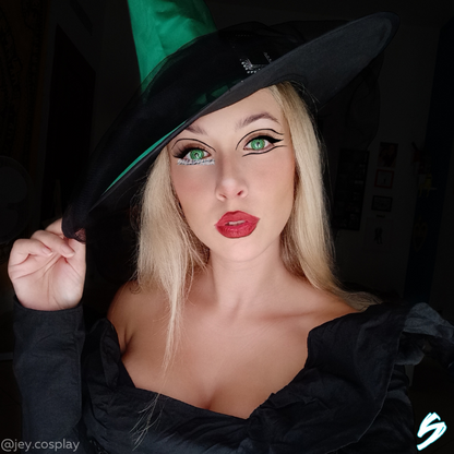 lenti cosplay crazy lens sacadranca urban layer scarlet witch green - viso
