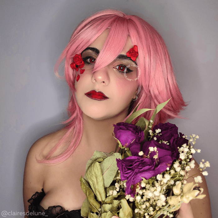 lenti cosplay crazy lens sacadranca sparkle red - portrait