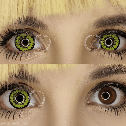 lenti cosplay crazy lens sacadranca sparkle yellow - collage