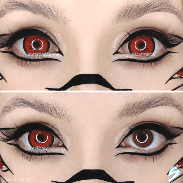 lenti cosplay crazy lens sacadranca urban layer tokyo n red 17mm - collage