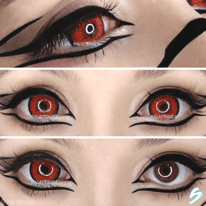 lenti cosplay crazy lens sacadranca urban layer tokyo n red 17mm - collage2