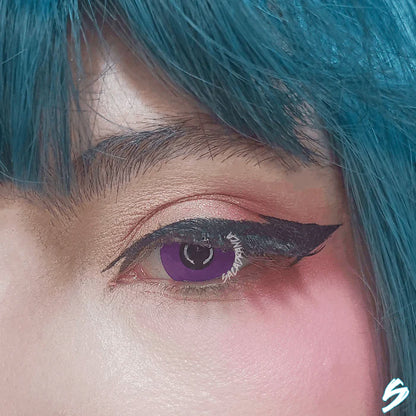 lenti cosplay crazy lens sacadrana violet eye - close up