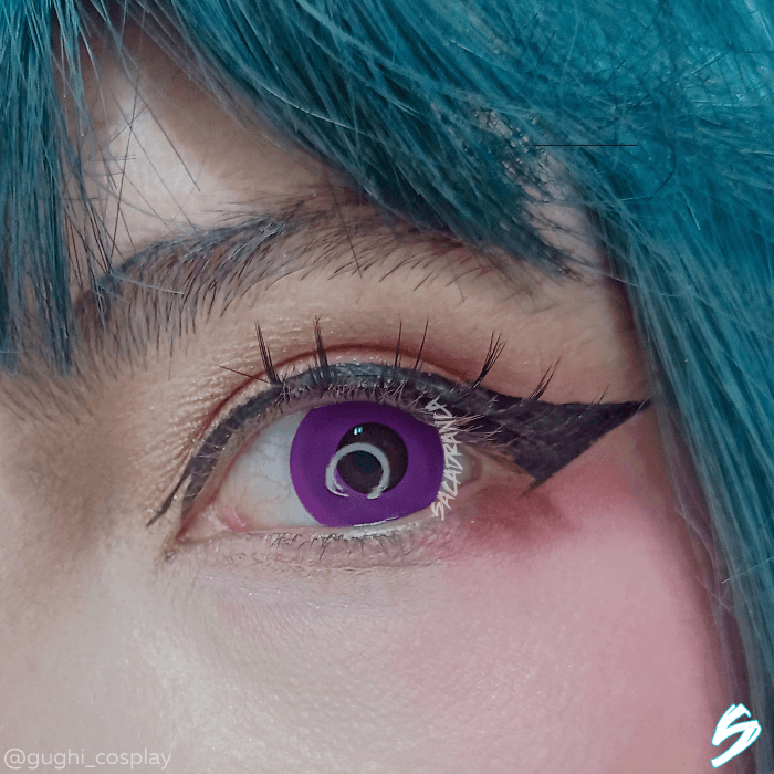 lenti cosplay crazy lens sacadrana violet eye - occhio