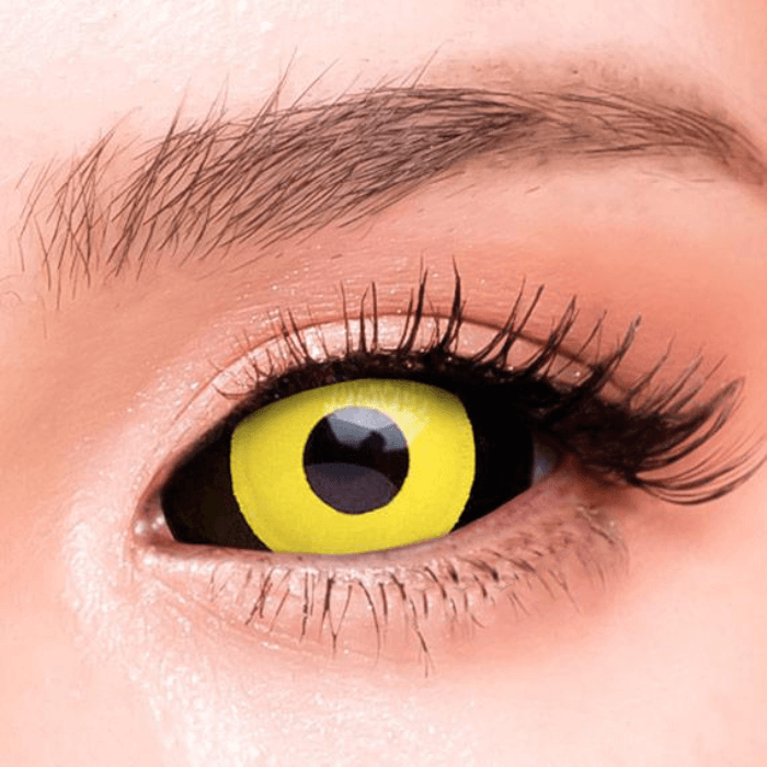 lenti cosplay crazy lens sacadranca urban layer yellow ghoul sclera 22mm - copertina