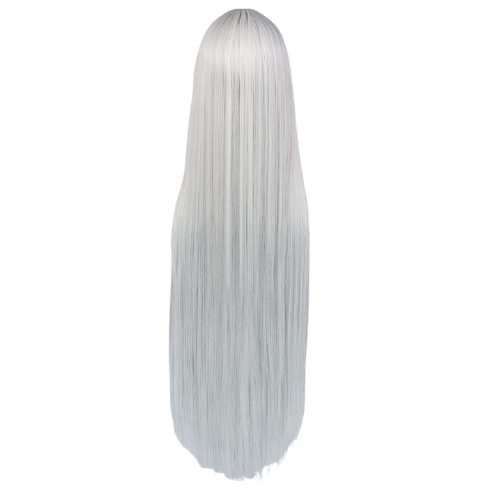 parrucche cosplay sacadranca 100 cm bianca argento - retro