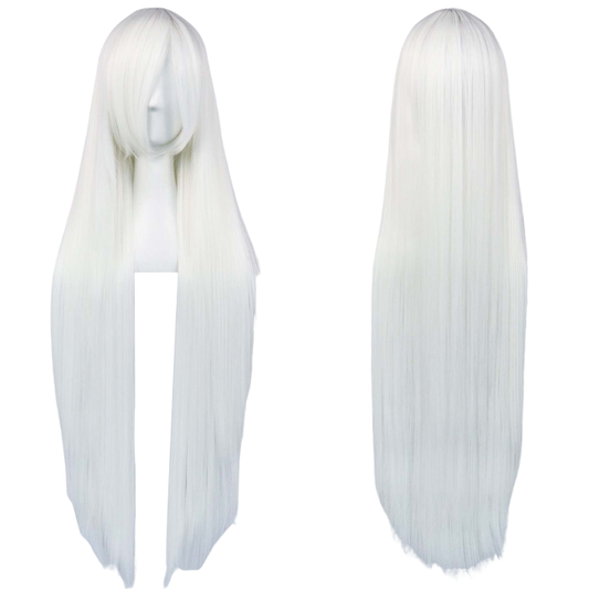 parrucca cosplay sacadranca 100 cm bianca - copertina