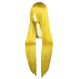 parrucca cosplay sacadranca 100cm giallo limone - lato