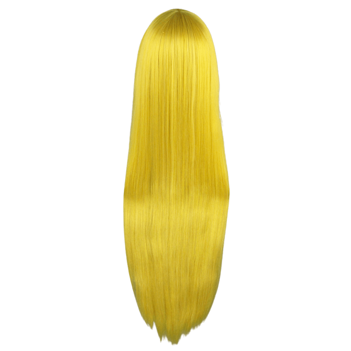 parrucca cosplay sacadranca 100cm giallo limone - retro