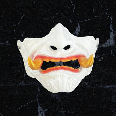 Cosplay Accessories - Resin Kabuki Demon Oni Half Mask