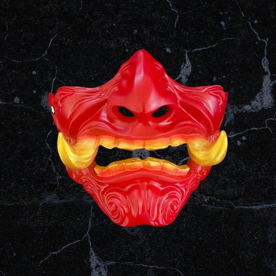 Cosplay Accessories - Resin Kabuki Demon Oni Half Mask