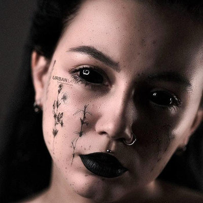 Lenti Cosplay Sclera Black 22 mm - Viso