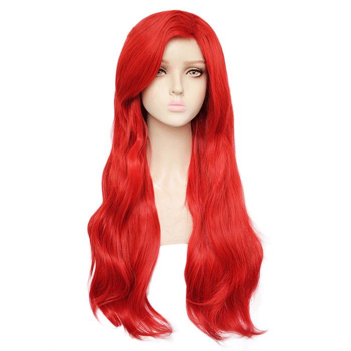 parrucca cosplay sacadranca disney ariel - fronte