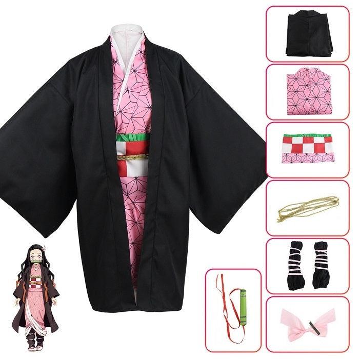 costume cosplay sacadranca demon slayer nezuko kamado - copertina