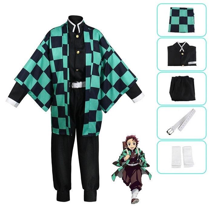 costume cosplay sacadranca demon slayer tanjiro kamado - copertina