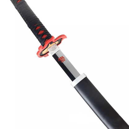 katana cosplay sacadranca demon slayer tanjiro kamado nichirin rossa - fodera