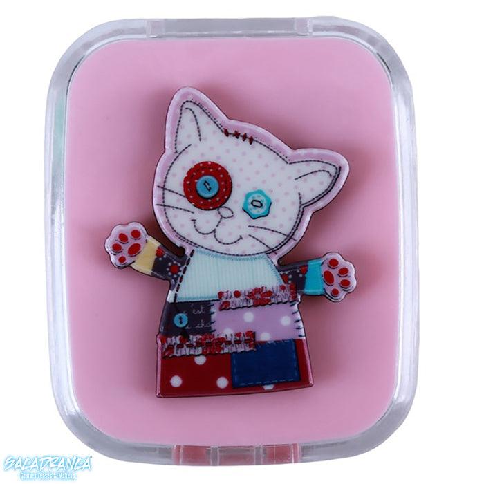 Kit Estuche para Lentes Button Cat (+ Colores)