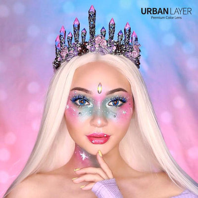 Lenti Colorate Effetto Naturale Galaxy Blue – Colore Occhi: Castano