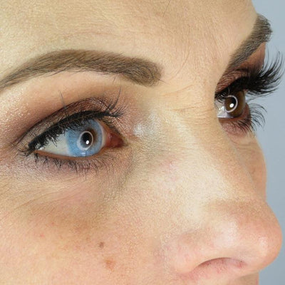 Lenti Colorate Effetto Naturale Glitter Blue – Foto Occhi