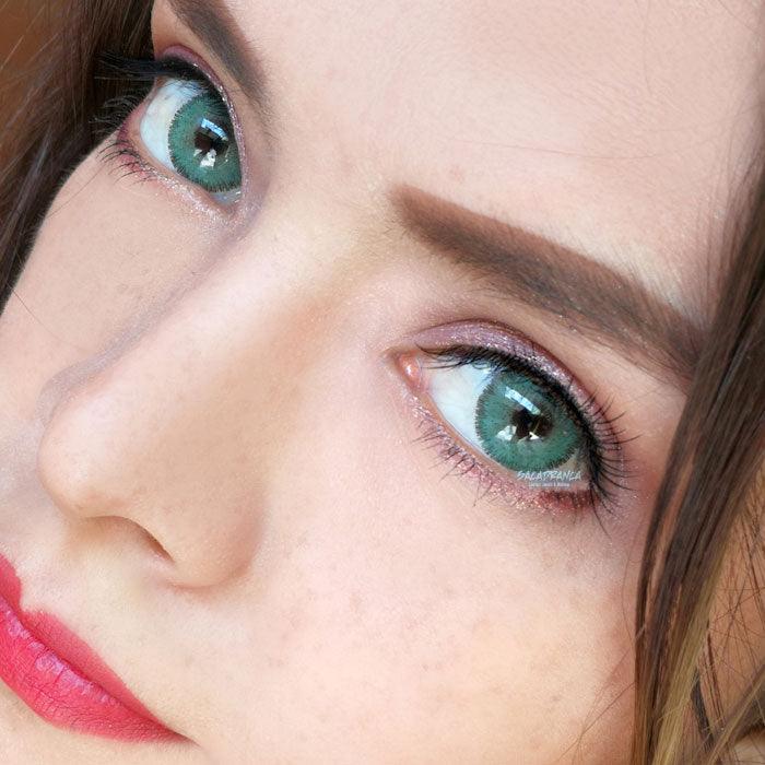 Lenti Colorate Effetto Naturale Magic Green &#8211; Colore Occhi: Castano