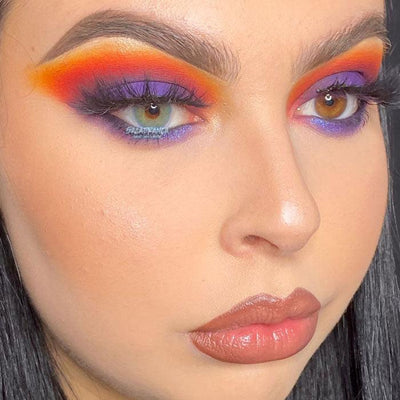 Lenti Colorate Effetto Naturale Aurora Medium Blue – Foto Indossate