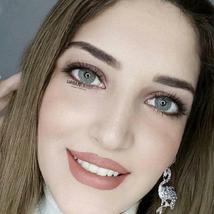 Colored Lenses Natural Effect Mercury Blue &#8211; Eyes Color: Brown