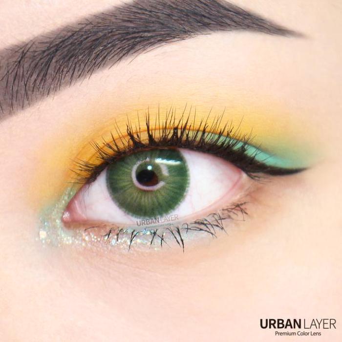 Colored Lenses Natural Effect New York N Green &#8211; Eyes Color: Brown