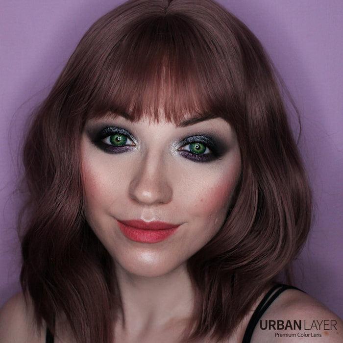 Lenti Colorate Effetto Naturale New York Green &#8211; Colore Occhi: Castano