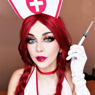 Lenti Naturali Ocean Blue Foto indossate Occhi Marroni