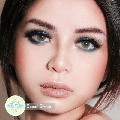 Lenti Colorate Naturali Ocean Green – Indossate